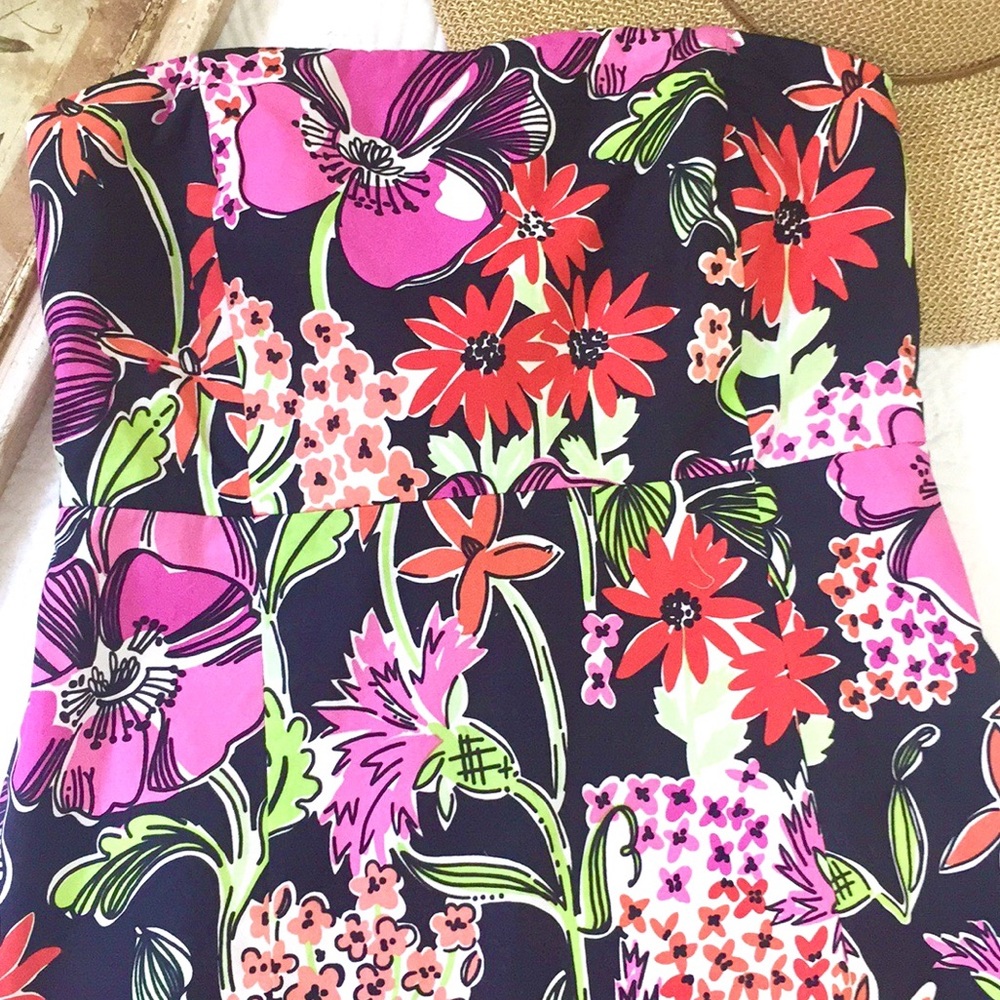 Lilly Pulitzer Sabrina Dress Black Flower Market - Picture 11 of 15